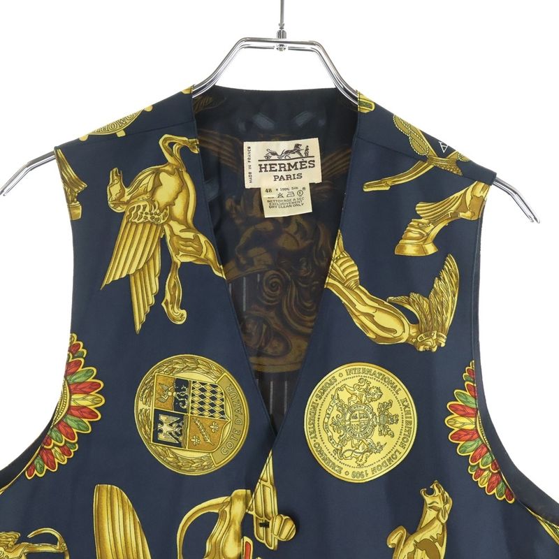 Hermes Silk Vest Black Gold