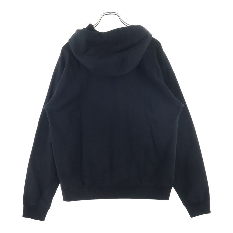 Versace Knit Logo Embroidery Pullover Sweatshirt Hoodie Black