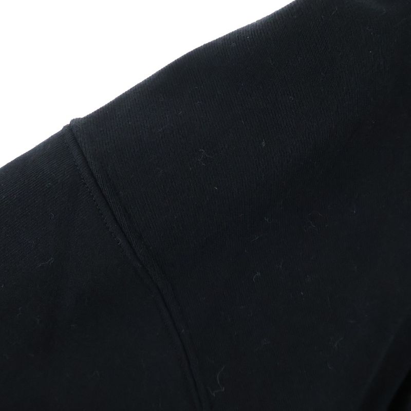 Versace Knit Logo Embroidery Pullover Sweatshirt Hoodie Black