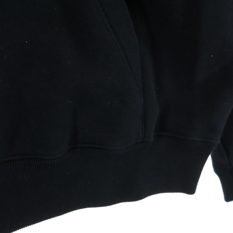 Versace Knit Logo Embroidery Pullover Sweatshirt Hoodie Black