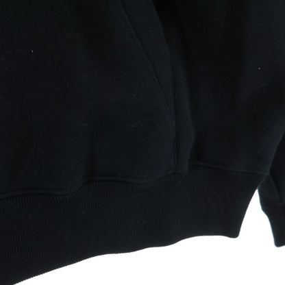 Versace Knit Logo Embroidery Pullover Sweatshirt Hoodie Black