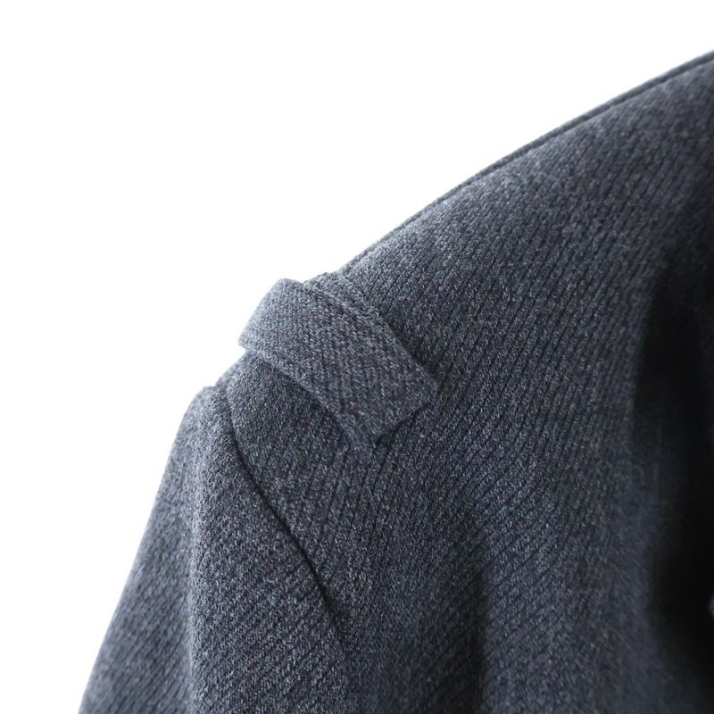 Prada Triangle Logo Wool Jacket Terrace Gray