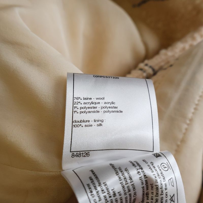 Chanel CC Logo Button Tweed Jacket Pink