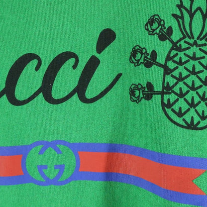 Gucci Pineapple Logo Print Crew Neck Trainer Green