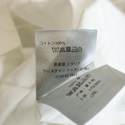 Dior Long Sleeve White Shirt Logo Embroidery Regular Color