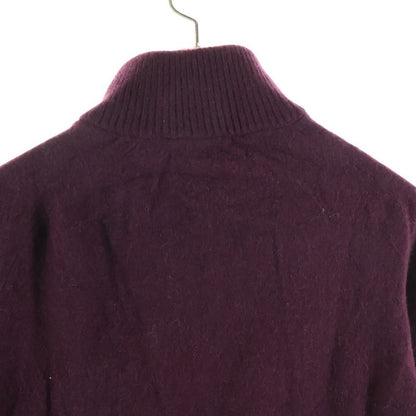 Prada Half Zip Elbow Patch Zip Knit Red