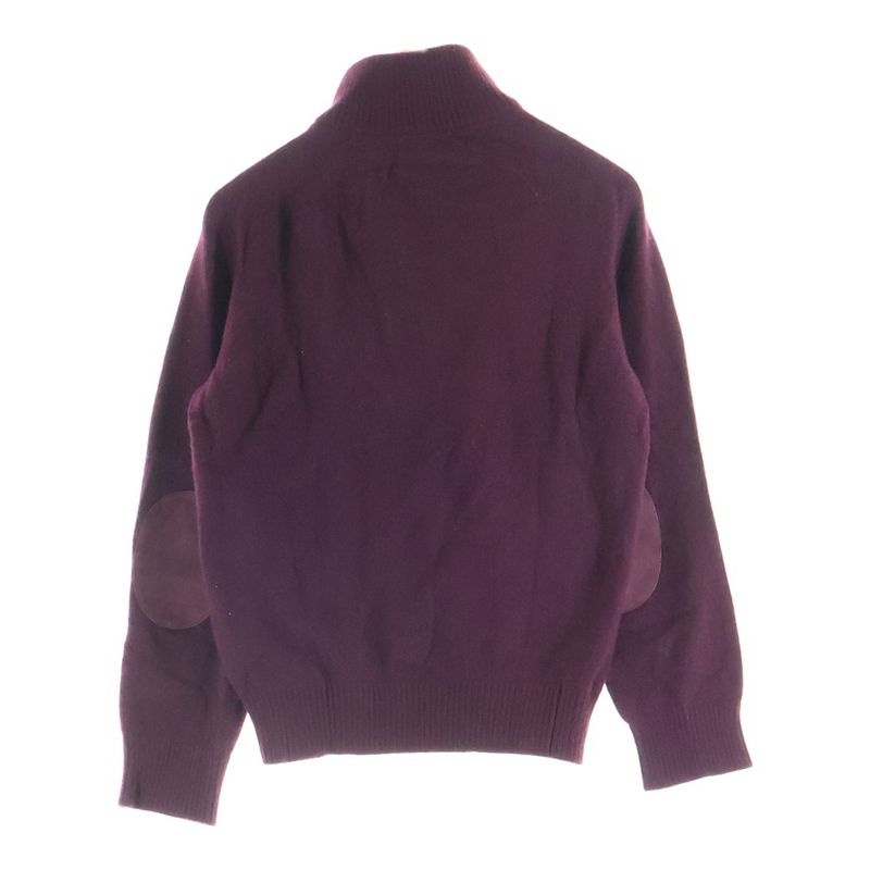 Prada Half Zip Elbow Patch Zip Knit Red