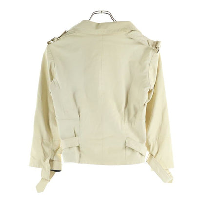 Chanel Lamb Leather Riders Jacket Coco Button White