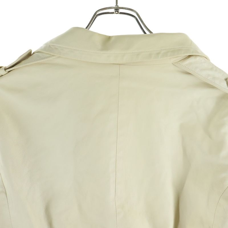 Chanel Lamb Leather Riders Jacket Coco Button White