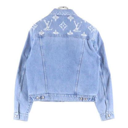 Louis Vuitton Monogram Damaged Trucker Denim Jacket Pnb
