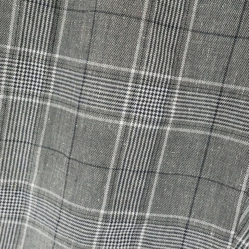 Gucci Wool Linen Plaid Trousers Slacks Pants Gray