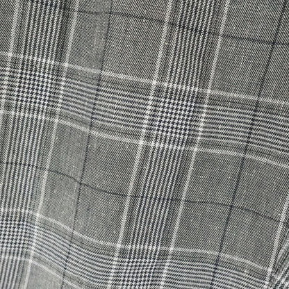 Gucci Wool Linen Plaid Trousers Slacks Pants Gray