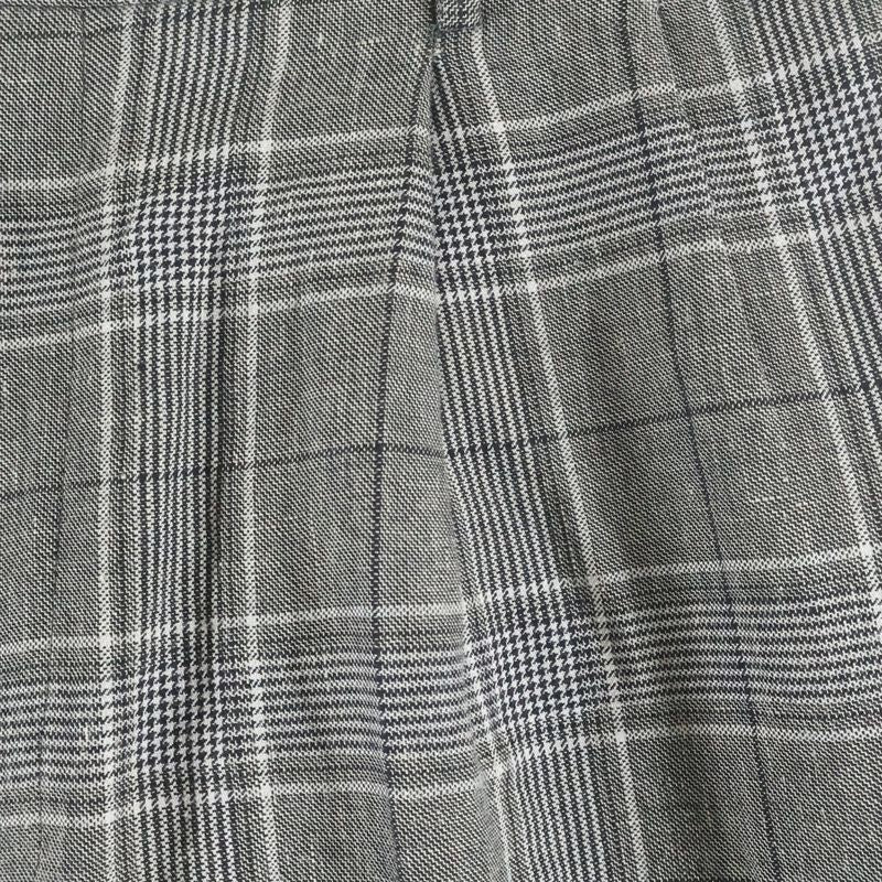 Gucci Wool Linen Plaid Trousers Slacks Pants Gray