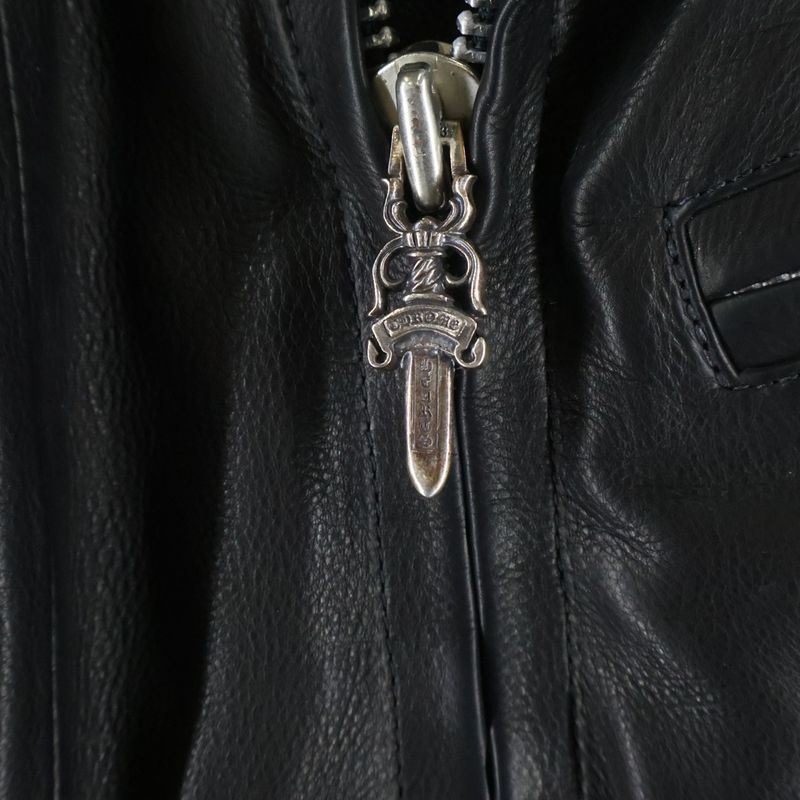 Hermes JJ Dean Lining Daga Zip Leather Double