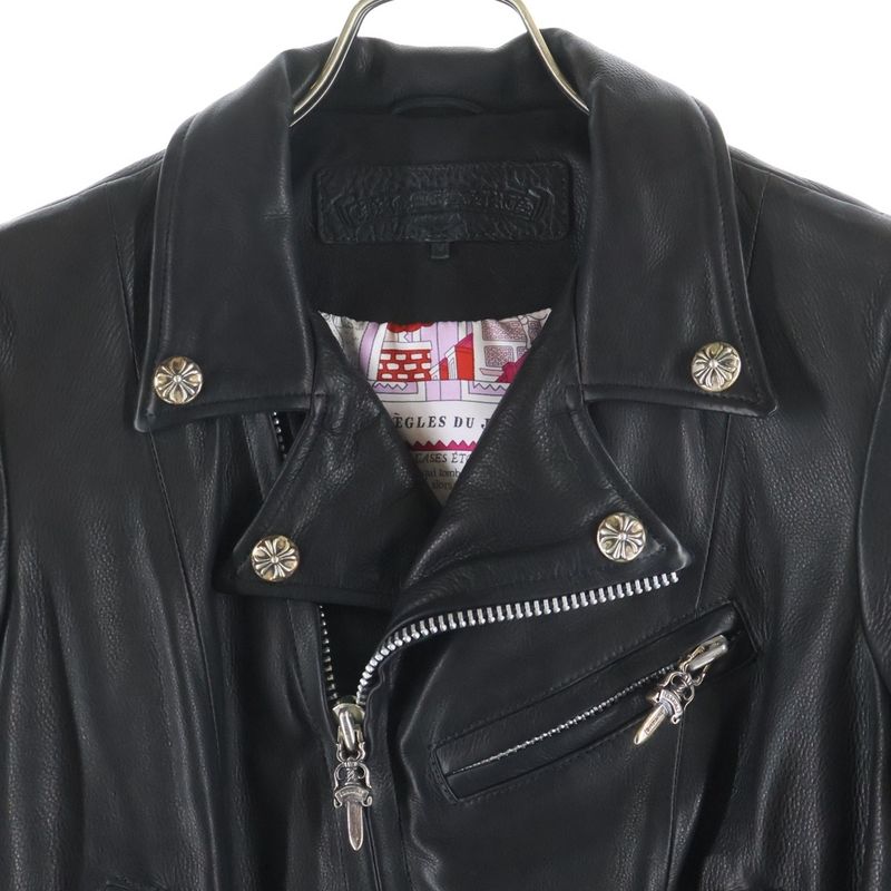 Hermes JJ Dean Lining Daga Zip Leather Double