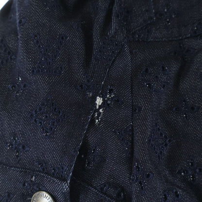 Louis Vuitton Cutwork Monogram All Over Pattern Puff Sleeve Denim Trucker