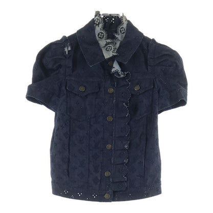 Louis Vuitton Cutwork Monogram All Over Pattern Puff Sleeve Denim Trucker