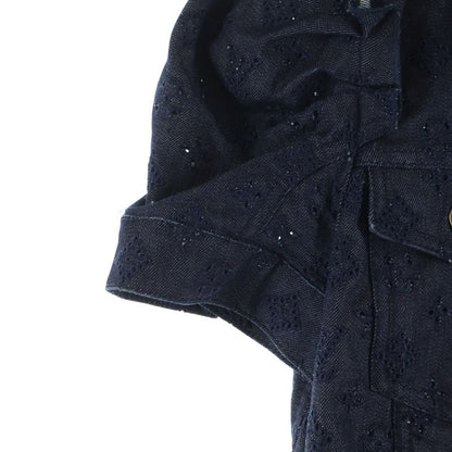 Louis Vuitton Cutwork Monogram All Over Pattern Puff Sleeve Denim Trucker