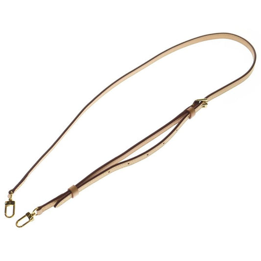 Louis Vuitton Shoulder Strap Beige Leather Gold