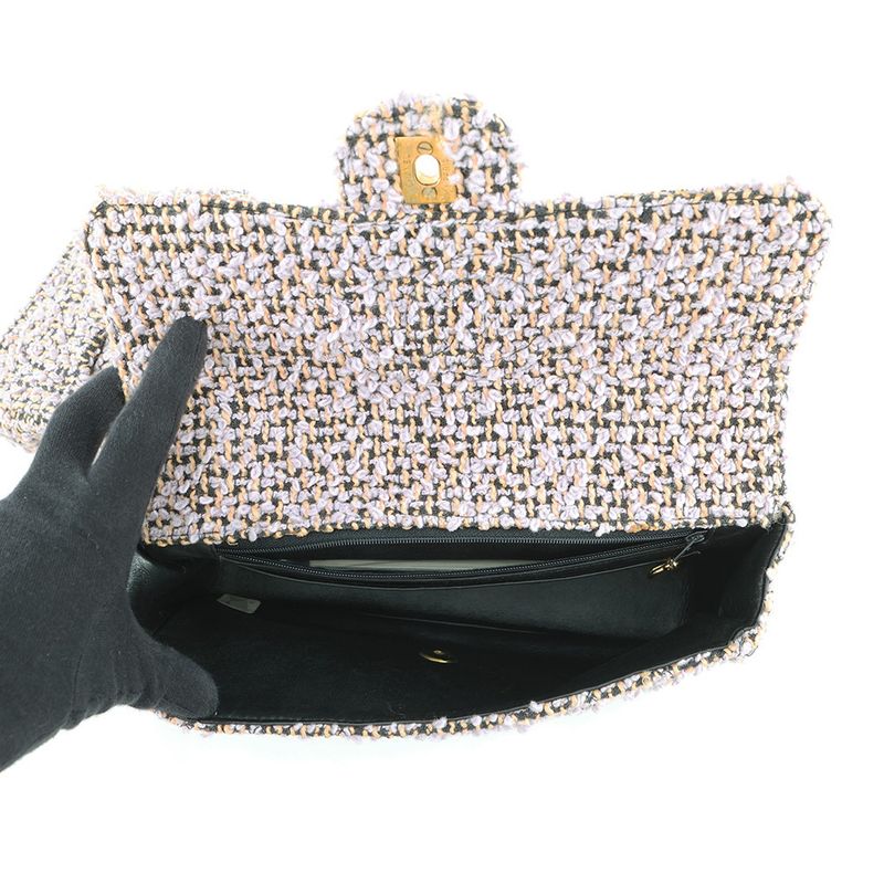 Chanel Handbag Parent Child Bag CC Logo Tweed Bag