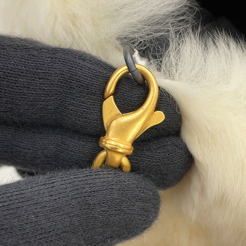 Chanel Chain Shoulder Bag Lapin White Fur Arm Woman White Black