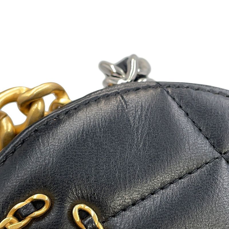 Chanel Chain Shoulder Bag 19 Quilted CC Logo Lambskin
