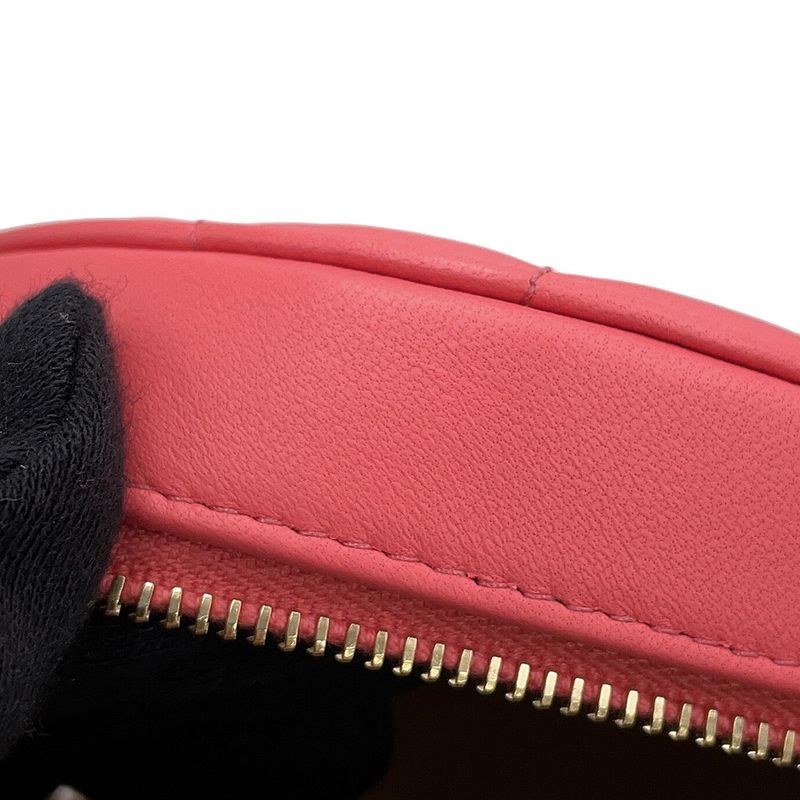 Chanel Chain Shoulder Bag Quilted CC Logo Round Cocobole Lambskin