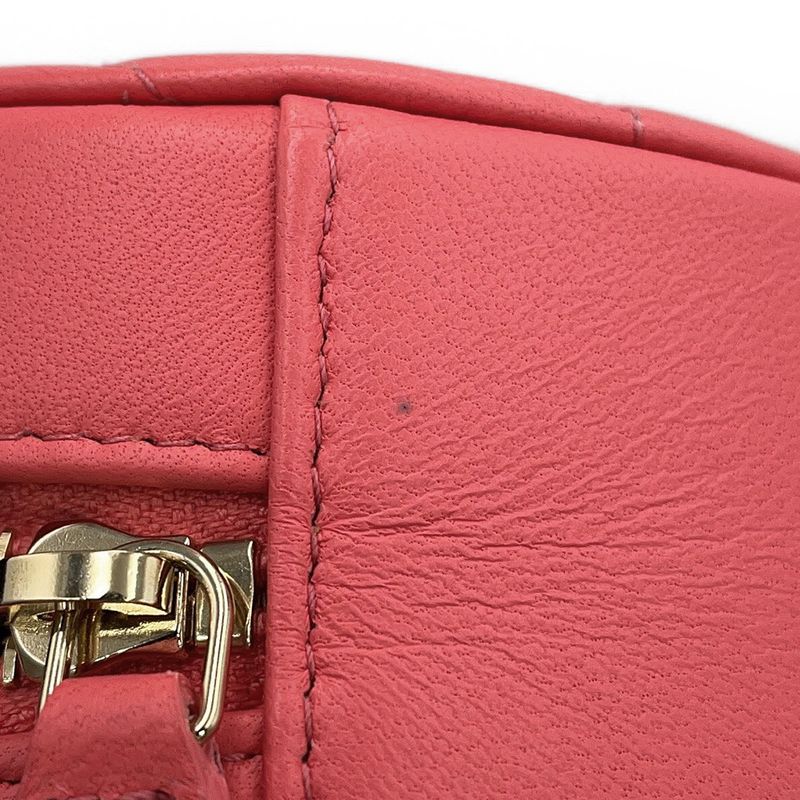 Chanel Chain Shoulder Bag Quilted CC Logo Round Cocobole Lambskin