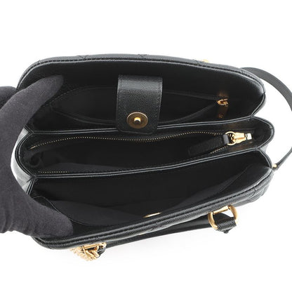 Chanel Chain Shoulder Bag CC Logo Quilted Caviar Leather