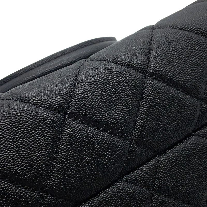 Chanel Chain Shoulder Bag CC Logo Quilted Caviar Leather