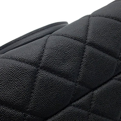 Chanel Chain Shoulder Bag CC Logo Quilted Caviar Leather