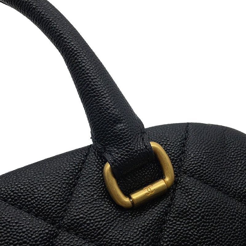 Chanel Chain Shoulder Bag CC Logo Quilted Caviar Leather