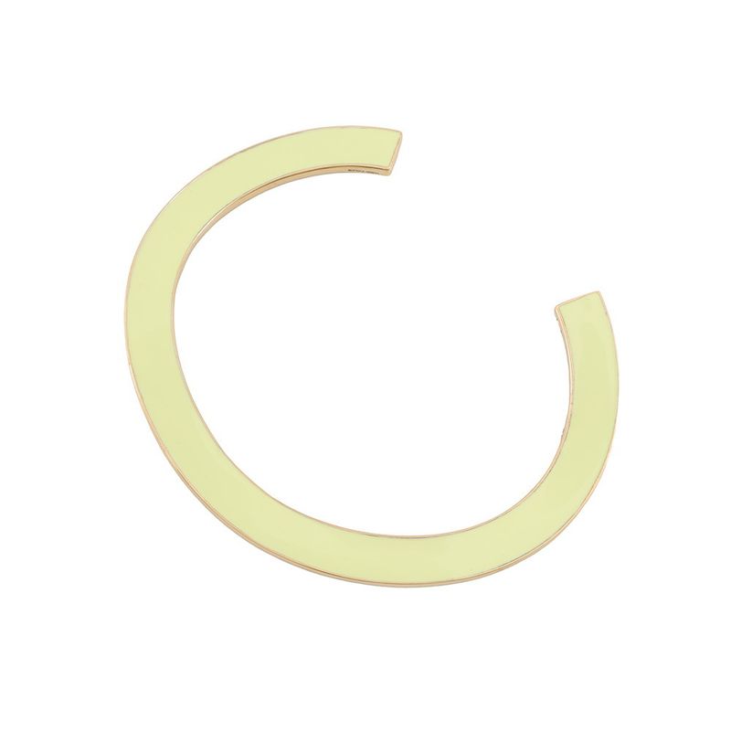 Bottega Veneta Bracelet Curve Calf Bangle Enamel Green Lime