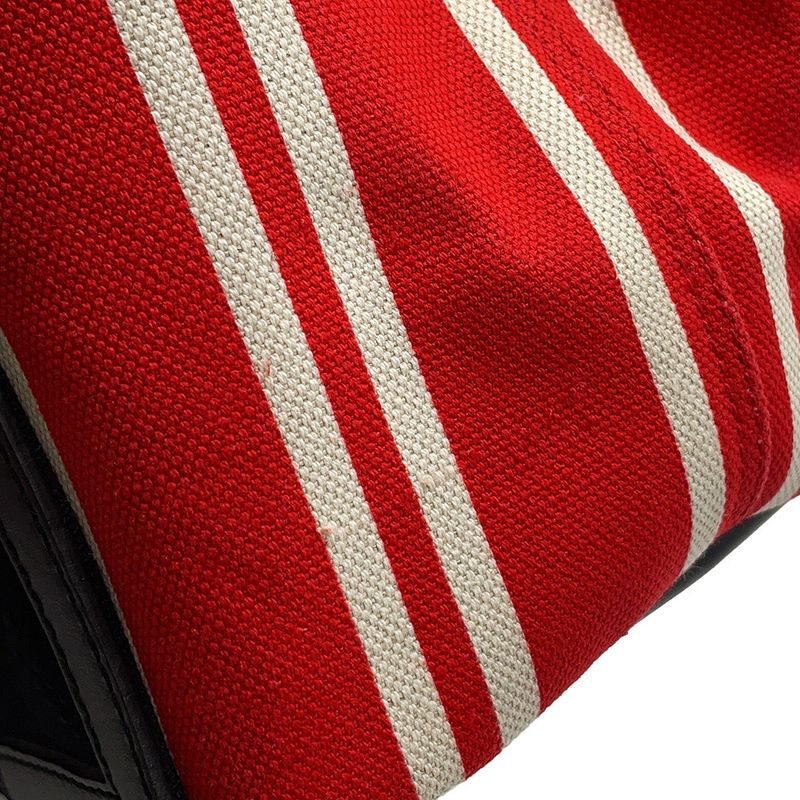 Balenciaga Tote Striped Navy Cabas S Pouch Red White Black