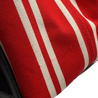 Balenciaga Tote Striped Navy Cabas S Pouch Red White Black