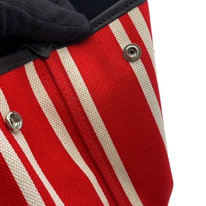Balenciaga Tote Striped Navy Cabas S Pouch Red White Black