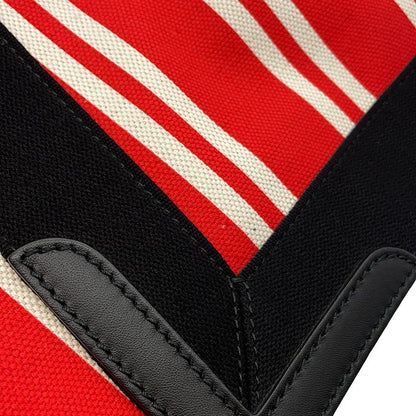 Balenciaga Tote Striped Navy Cabas S Pouch Red White Black