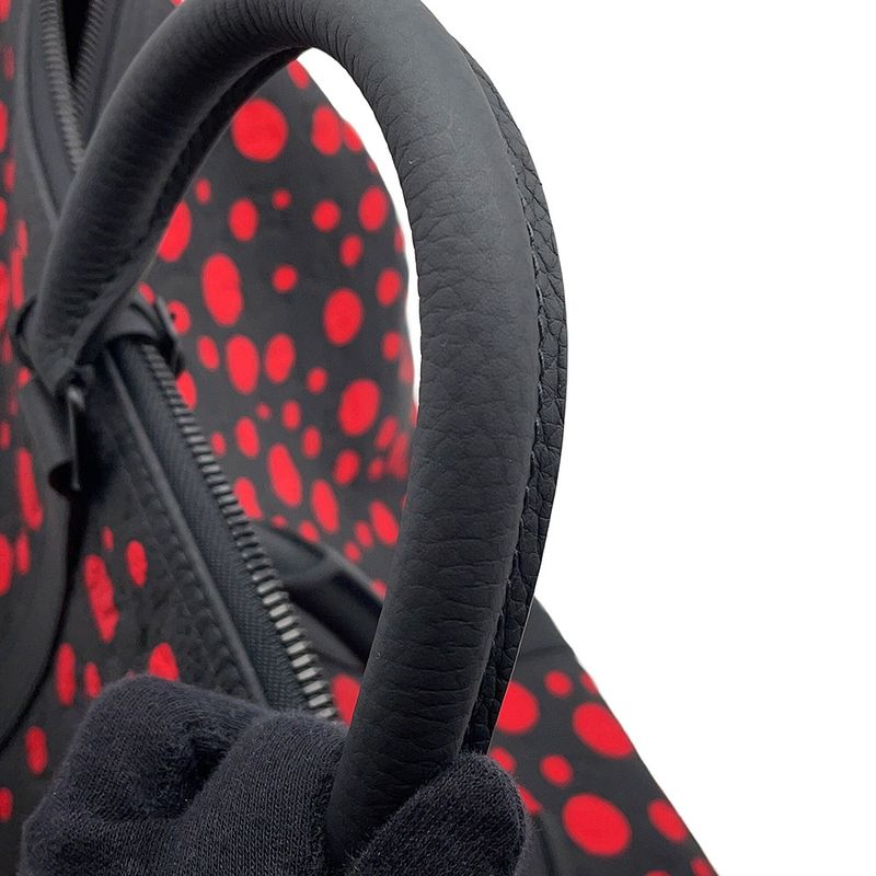 Louis Vuitton Boston Bag Taurillon Monogram Infinity Dot Keepall Noir Black Red