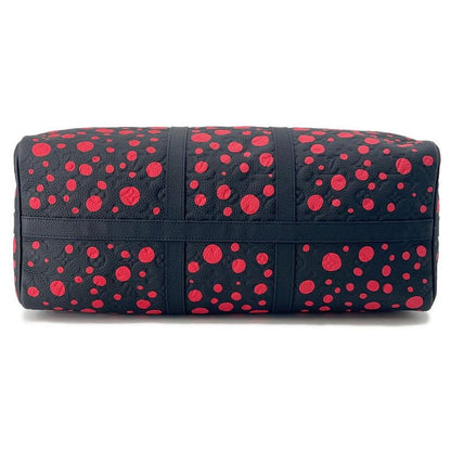 Louis Vuitton Boston Bag Taurillon Monogram Infinity Dot Keepall Noir Black Red