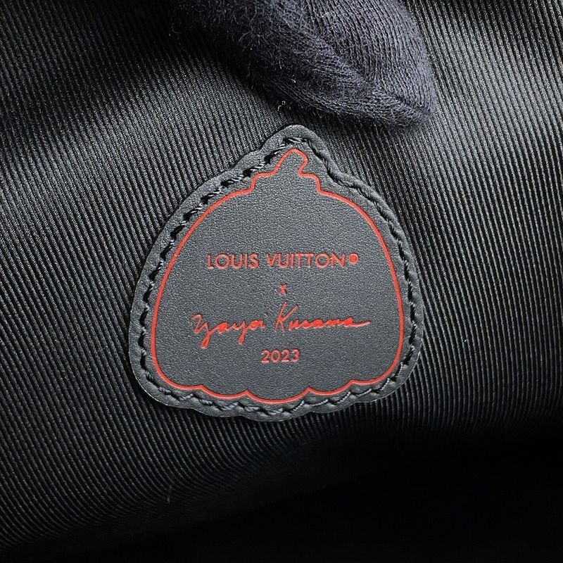 Louis Vuitton Boston Bag Taurillon Monogram Infinity Dot Keepall Noir Black Red