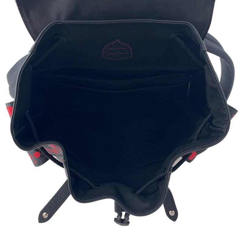 Louis Vuitton Backpack Taurillon Monogram Infinity Dot LV Yk Christopher MM Noir Black Red