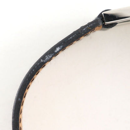Hermes Logo Bracelet Vauchamonis Black Silver I Bangle
