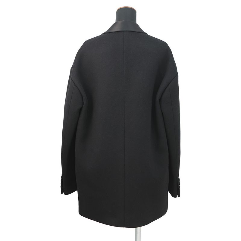 Celine Coat Cashmere Taxi de 34 Black