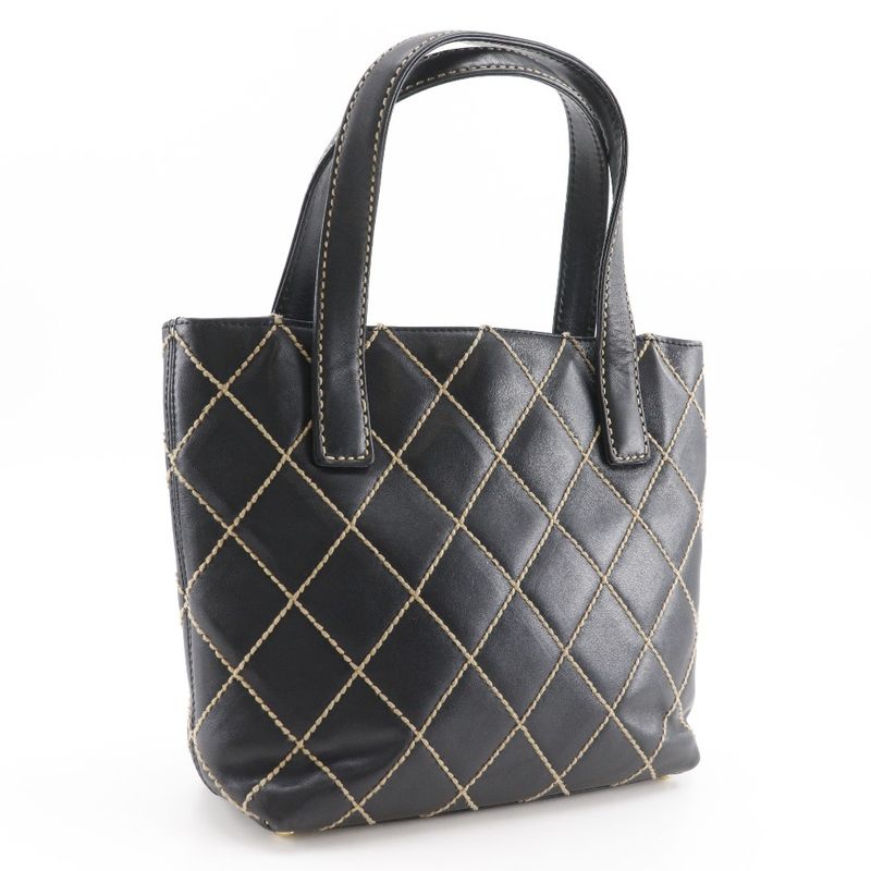Chanel Wild Stitch Calf Black Handbag