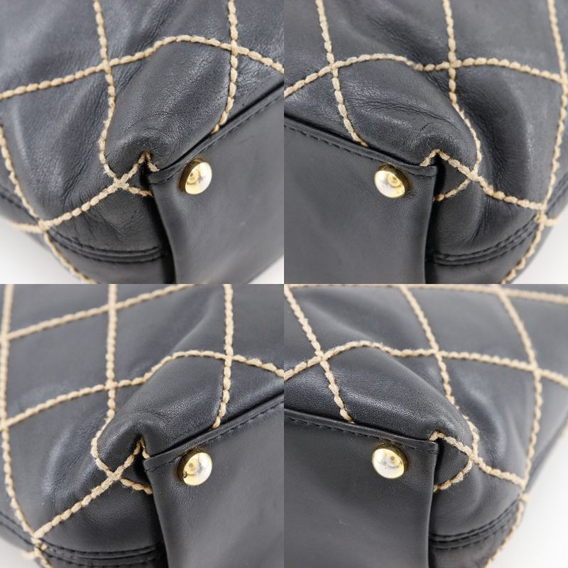 Chanel Wild Stitch Calf Black Handbag