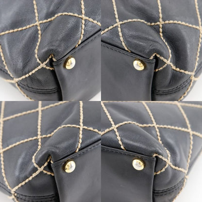 Chanel Wild Stitch Calf Black Handbag