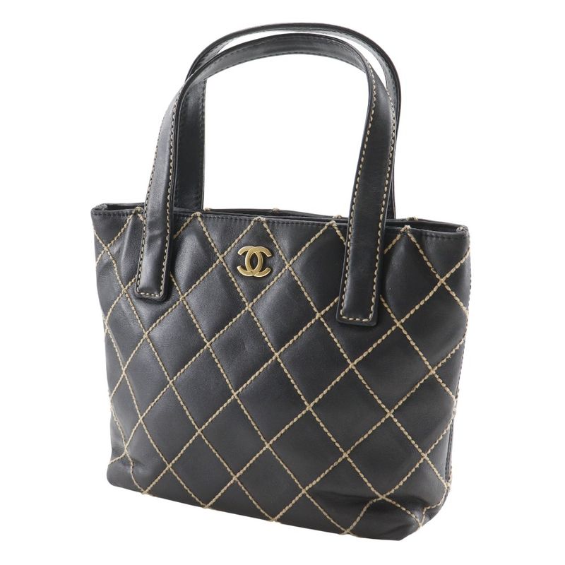 Chanel Wild Stitch Calf Black Handbag