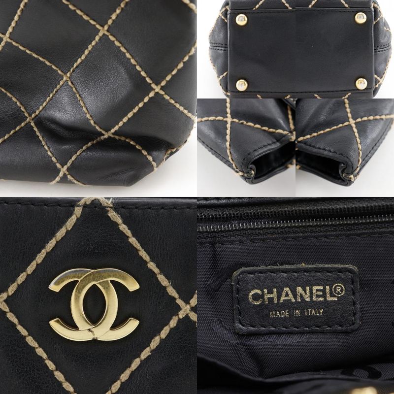 Chanel Wild Stitch Calf Black Handbag