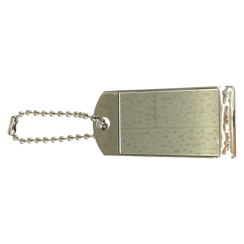 Dior Mirror Rhinestone Silver Metal Key Holder Bag Charm