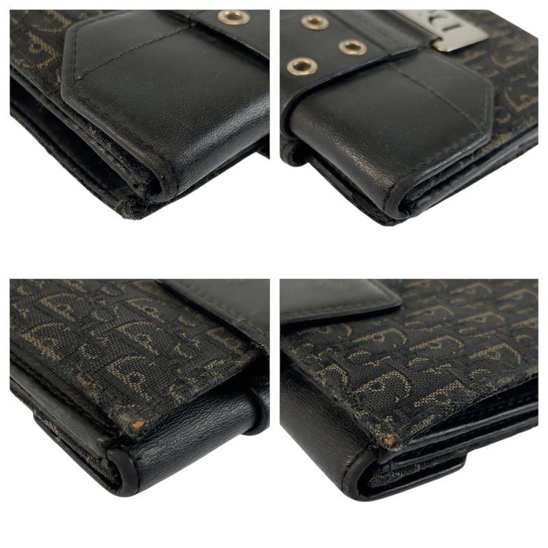 Dior Christian Trotter Black Silver Compact Wallet